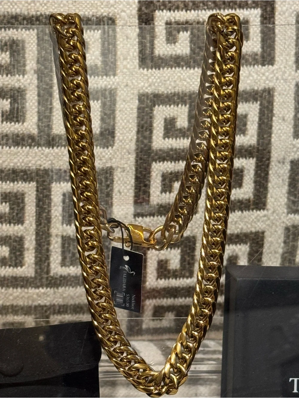 Men's Polished Gold Cuban Link Necklace
